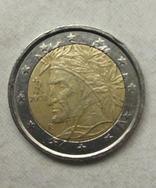 Pièce rare 2 euros Italie Dante Alighieri 2002 Dante Alighieri - Collection