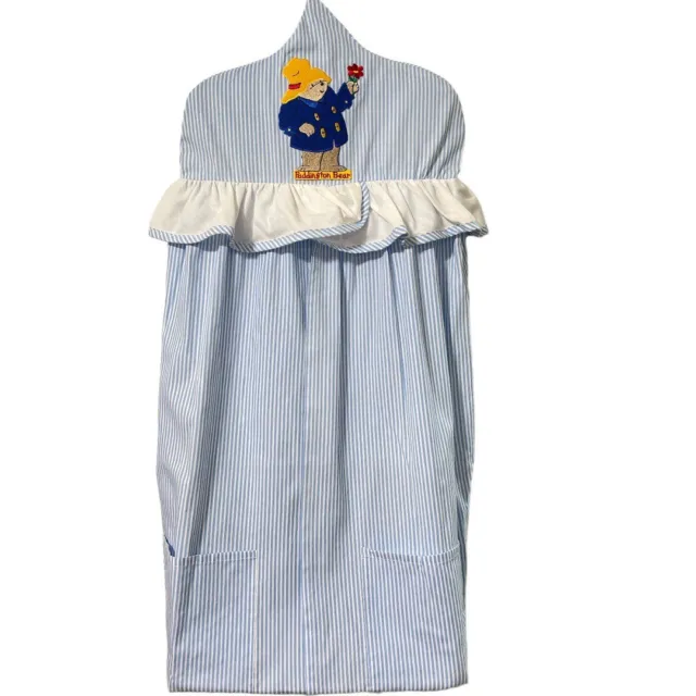 Vtg Paddington Bear NoJo Diaper Stacker Holder Blue Embroidered USA ‘91 EUC
