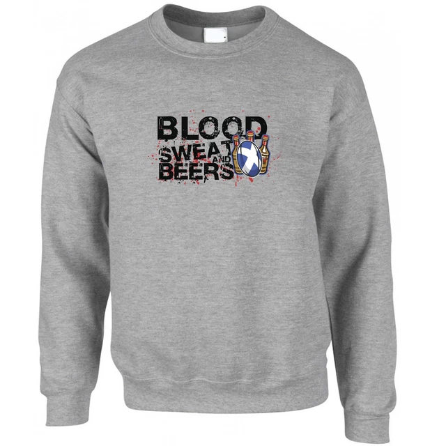 Scotland Rugby Supporter Jumper Blood, Sweat And Beer Six Nations Sports Fan