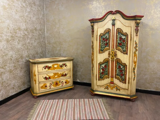 Casa di Campagna Cassetti Mobile Comò Bauernkommode Credenza Antico da Contadino