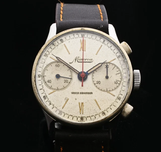 MINERVA TWO-COUNTER CHRONOGRAPH Men's Watch From Japan G1014 $5,305.70 ...