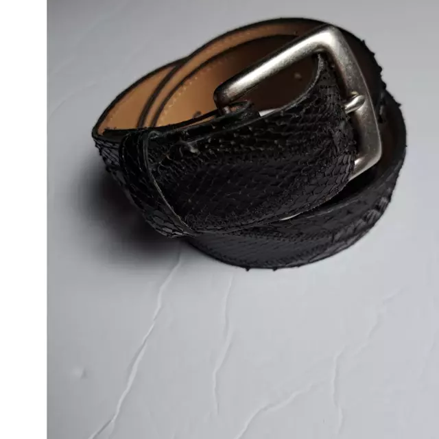 Nocona Belt Co. Black Genuine SnakeSkin  Belt 36" Mens Vintage 36