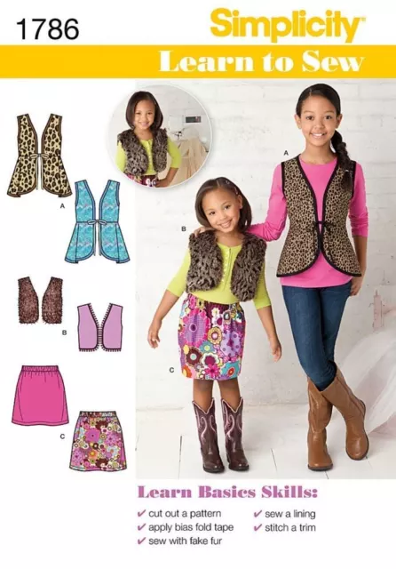 Simplicity Sewing Pattern 1786 Ages: 7-8-10-12-14