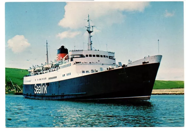 Vintage Sealink SS Avalon postcard. Unposted