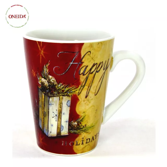 Oneida SEASON'S GREETINGS - HAPPY HOLIDAYS 10oz Mug Angela Staehling Christmas