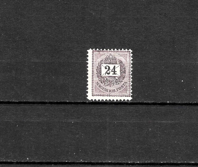 Hungary 24kr numeral 1888 issue perf 11 1/2 STEREOTYPE stamp MH * SCARCE Hungary 24kr numeral 1888 issue perf 11 1/2 STEREOTYPE stamp MH * SCARCE