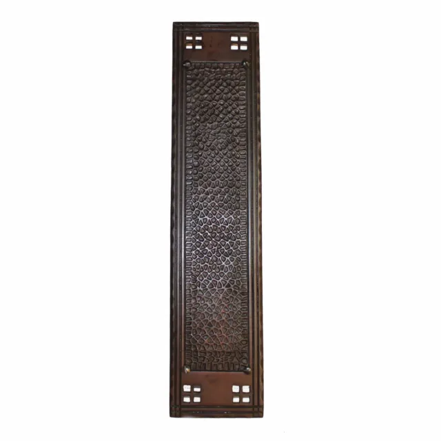 Arts and Crafts Push Plate or Mission Bronze Commercial Hardware