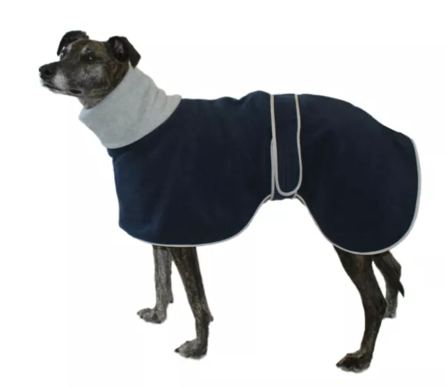 Factory Second - Greyhound / Whippet Polo Fleece Dog Coat. Made In The Uk.