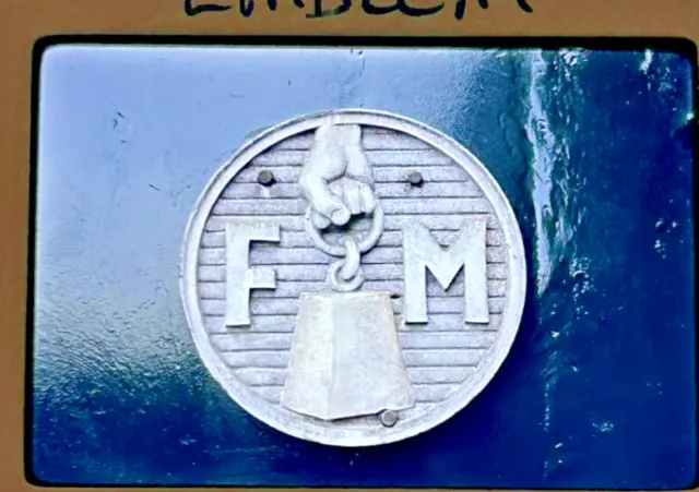Rare Fairbanks Morse Emblem on CNJ Central New Jersey RR 1966 35mm slide
