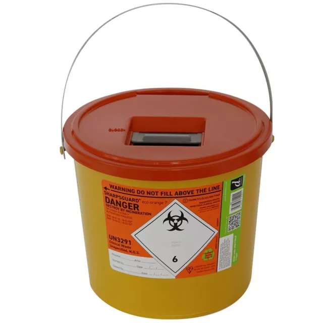 Sharpsguard 7Ltr Eco Orange Sharps Disposal Bin