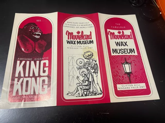 Vintage 1970's Movieland Wax Museum Niagara Falls Ontario Travel Brochure