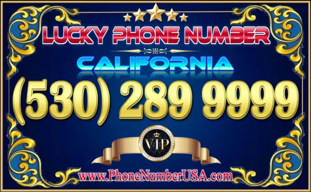 Lucky Phone Number California (530) 289 9999