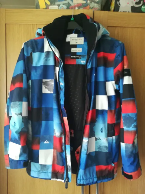 Quiksilver Boys Sky Jacket Coat UK Size L age 10-11 Zip hood Pockets School