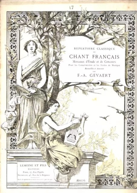 Gevaert. Repertoire Classique Du Chant Francais N°17 Alceste Opera De Gluck