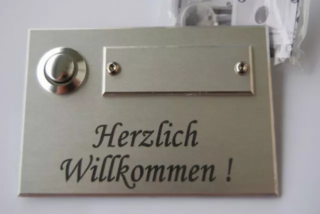 Klingelplatte,Klingeltaster Aluminium mit ihrer Wunschgravur