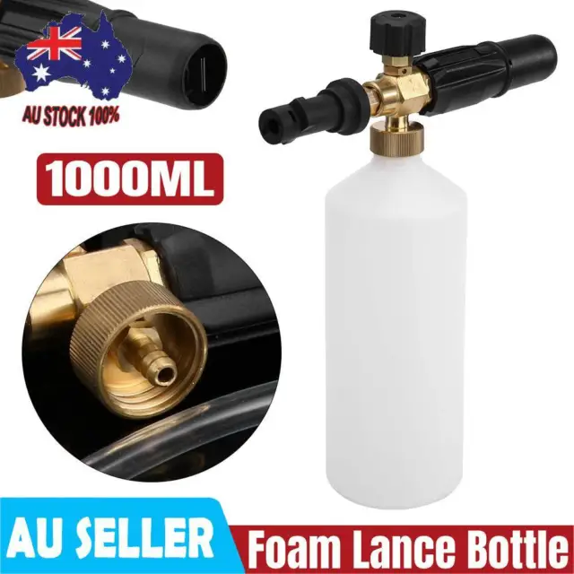 1000ML Adjustable Snow Foam Lance Cannon Gun Pressure Car Washer Bottle Sprayer
