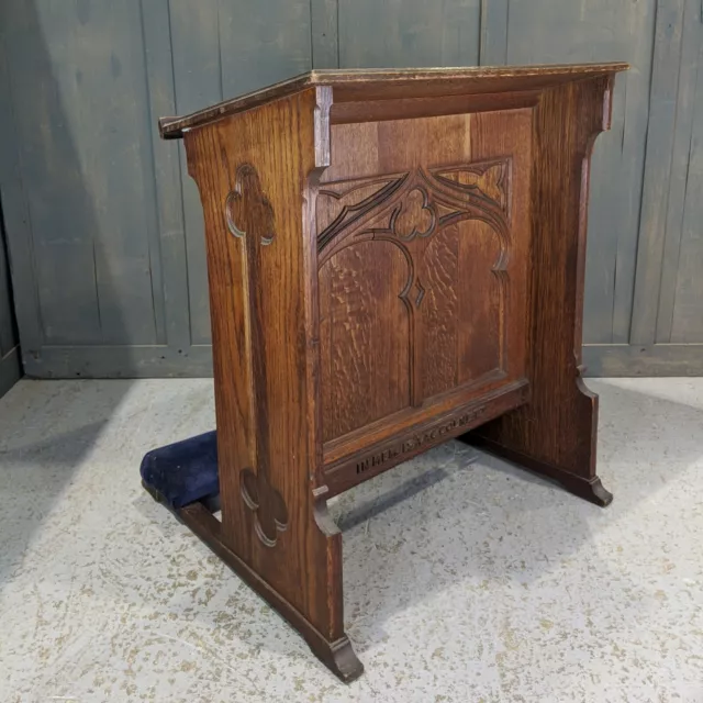 Vintage Late Gothic Oak Double Sided Large Prayer Desk Prie Dieu from Ilford