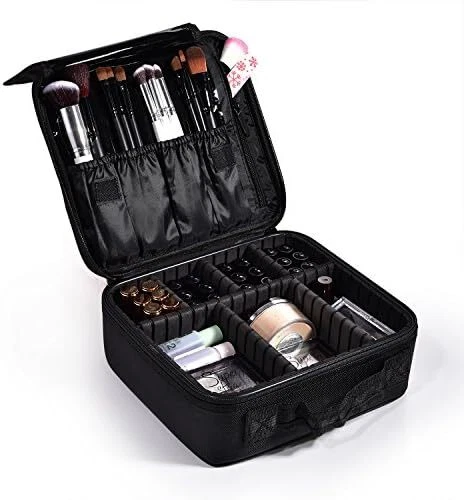 Joligrace Makeup Bag Cosmetic Case Vanity Travel Beauty Box Make Up Train Case