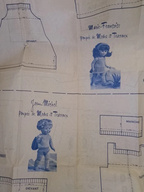 Patron De Couture Pour Vêtements De Poupée - Magazine 'Modes Et Travaux' Juillet 2023 - Occasion Complet