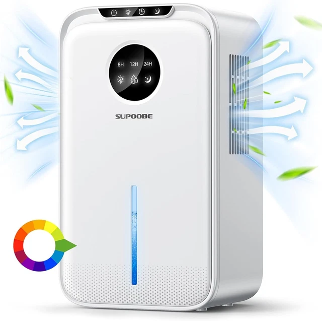 Deumidificatore Portatile CONOPU 12L/Giorno - Scarico Continuo, Automatico, Modalità Sonno, Timer, Per Casa - Foto 7