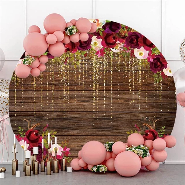 ROUND GLITTER RED Rose Wooden Happy Birthday Backdrop $37.85 - PicClick AU