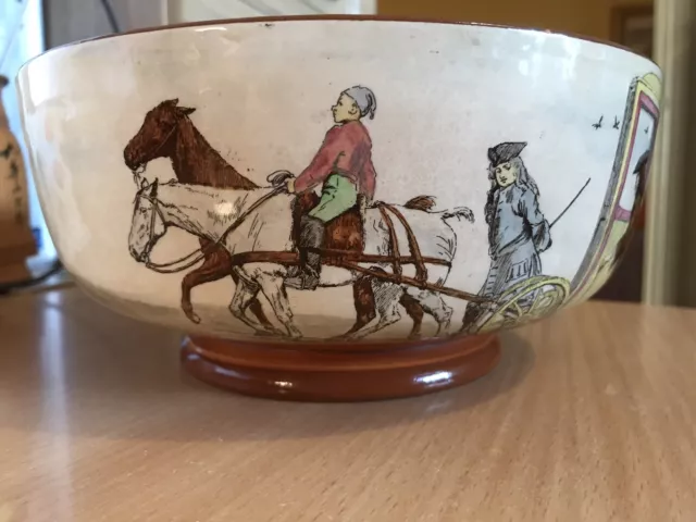 ANTIQUE ROYAL DOULTON 'Sir Roger De Coverley' Seriesware D3418 Deep Bowl c1911