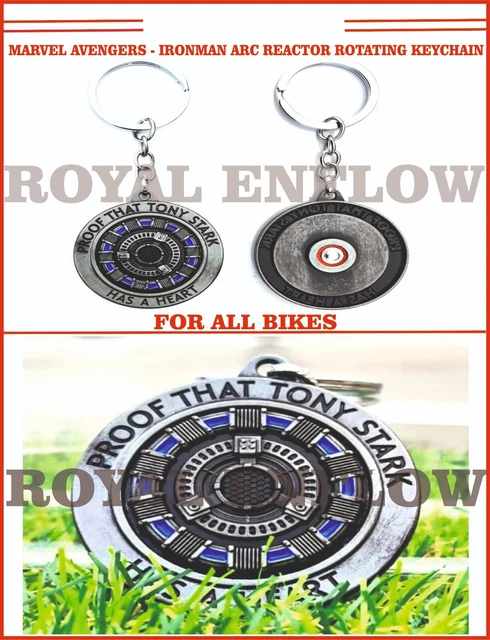 Marvel Avengers - Ironman Arc Reactor Rotating Keychain for All Bikes