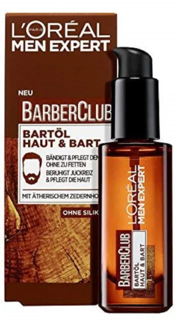 L'Oréal Men Expert Barber Club Beard Oil Skin and Beard 1er Pack (1 x 30 ml)