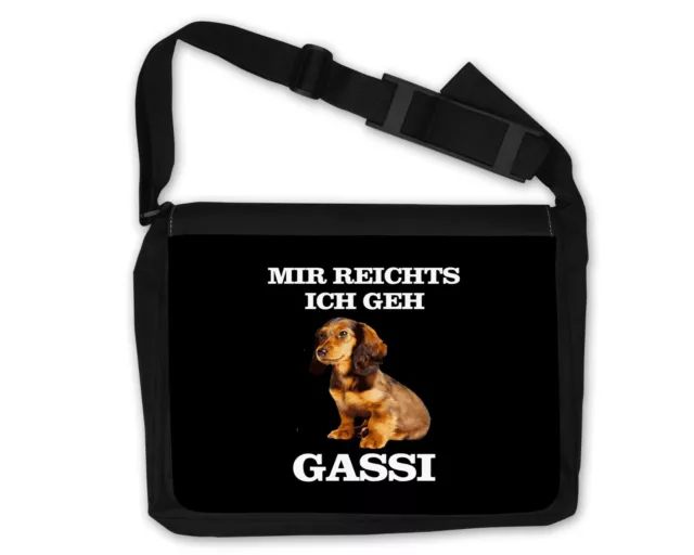 Umhängetasche Schultertasche Tragetasche Dackel Dachshund Teckel Hund Dog