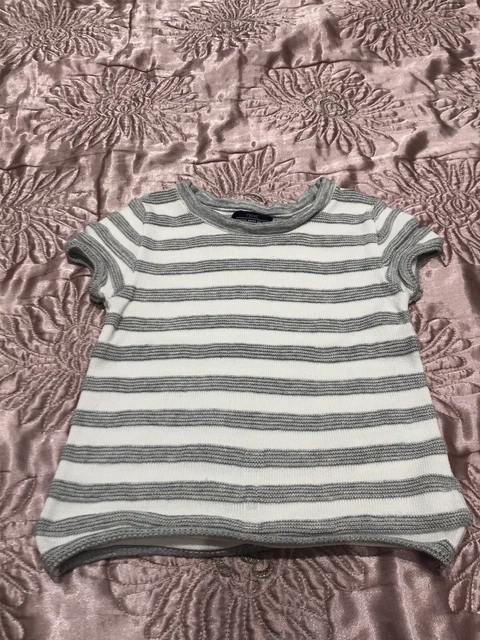 Top a maglia grigio Next bianco 3/6 mesi unisex