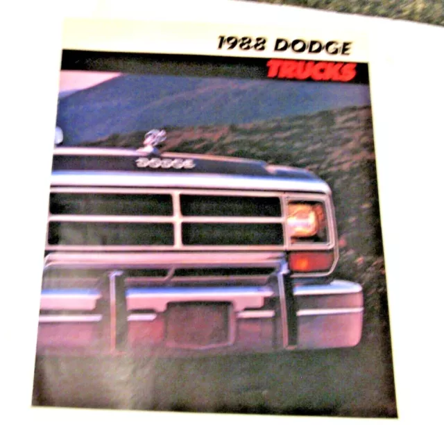 Original 1988 Dodge Pickup Truck Color Sales Brochure
