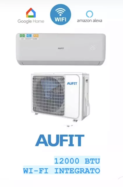 CLIMATIZZATORE CONDIZIONATORE 12000 BTU WIFI INTEGRATO InverterR32 AUFIT