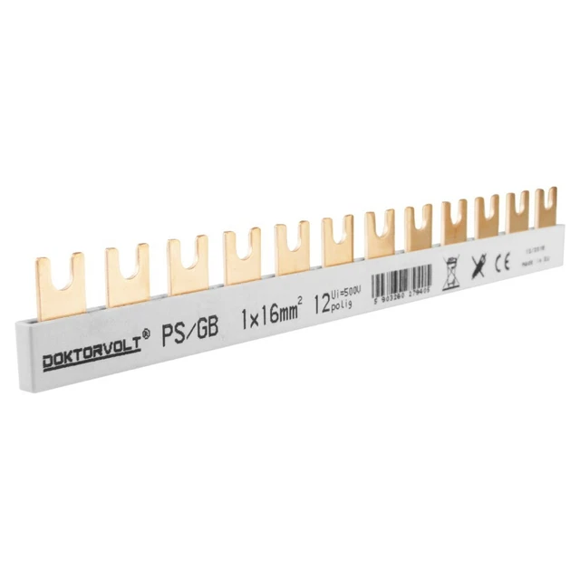 1P Piste de Phase Fourche 12-polig 16mm2 Ps / GB Ferroviaire Barre 100A Dv 9405
