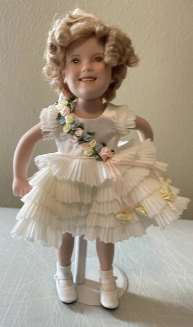 SHIRLEY TEMPLE Danbury Mint 10" Porcelain Doll BABY TAKE A BOW Movie Classic