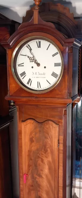 Antique   Quality Mahogany  Eight Day  Grandfather / Longcase Clock