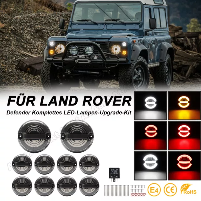 Für Land Rover Defender 90 110 130 LED-Blinker-Stopp-Rücklicht-Upgrade-Kit 73MM