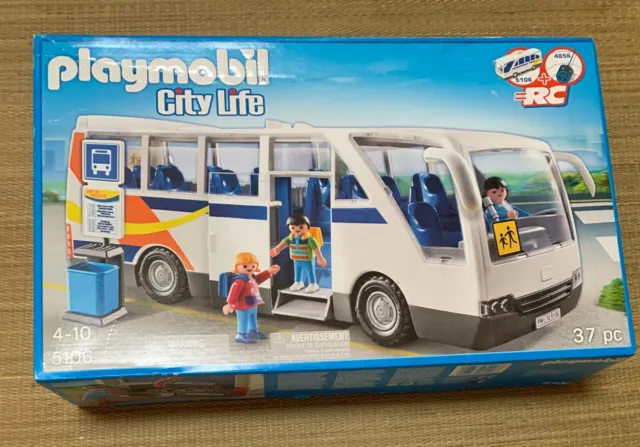 Vintage 1988 Playmobil City Bus-Rare-See Pictures-with 7 Figures