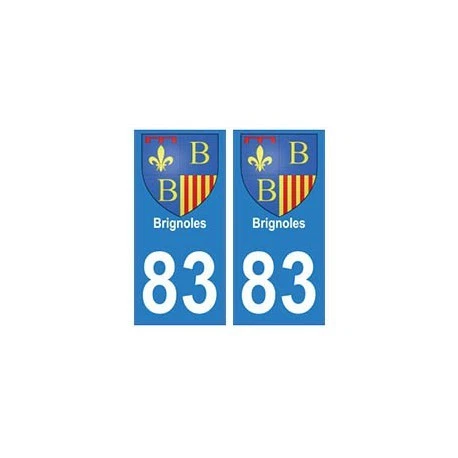 Autocollant Plaque Immatriculation Bandol 83 - Dimensions Officielles 4.5x9.8 Cm - Résistant Lavage, UV - Garantie 7 Ans - 4