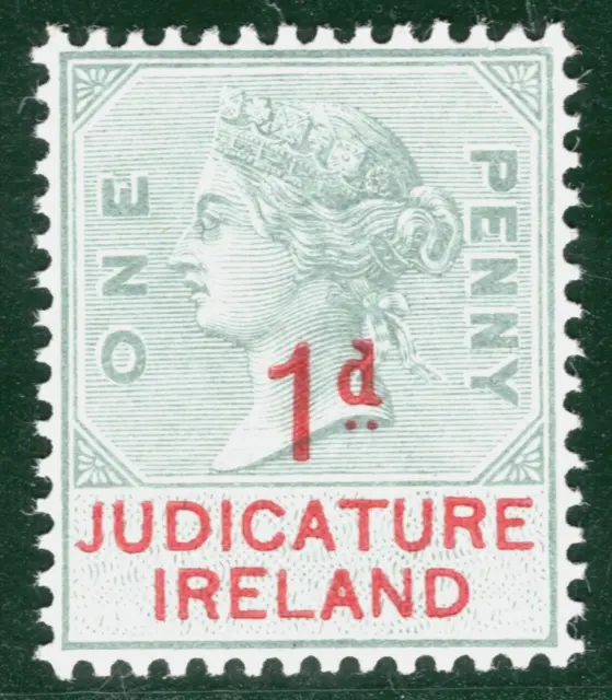 GB IRELAND QV REVENUE Stamp 1d Surcharge (THIN) JUDICATURE Mint MNH GR2WHITE49