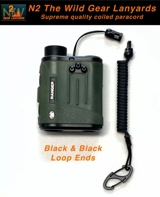 N2 The Wild Gear Lanyards Black GMRS FRS Radio Rangefinder Binocular GPS Lanyard