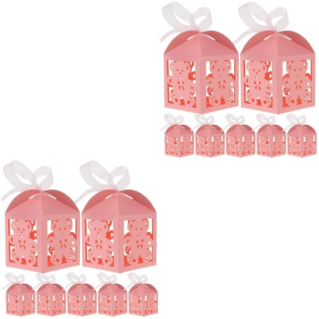 100 pz scatole caramelle regalo orso cavo bomboniere baby shower festa confezione caramelle