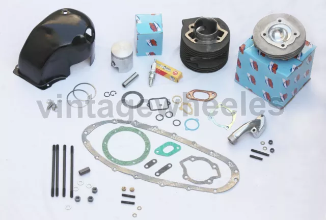 SWP LAMBRETTA GP-LI-SX-TV CONVERSION 175cc CAST IRON CYLINDER KIT POLISHED PORT