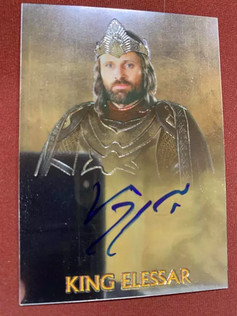 Viggo Mortensen King Elessar - Topps Chrome Lord Of The Rings - Auto -