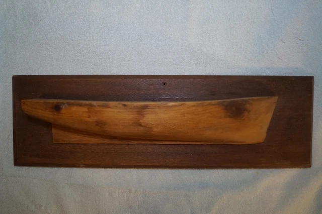 Vintage Antique Half Hull Wooden Sailing Ship Model Mid.1920's