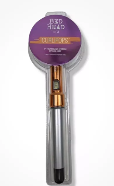 Bed Head TIGI 1" Curling Wand CURLIPOPS Tourmaline Ceramic Styling Iron Curl NEW