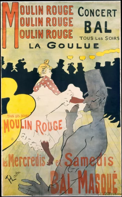 VINTAGE MOULIN ROUGE La Goulue French 1891 Print Poster Wall Art Picture A4 +