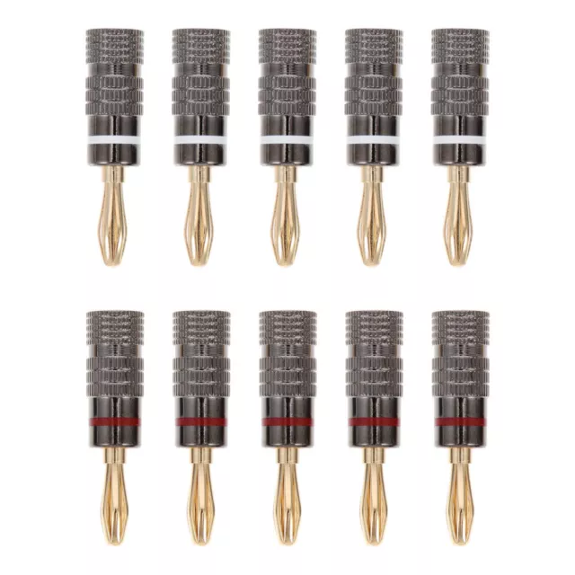 10 Pcs Kabelverbinder Stecker Für Lautsprecherkabel Vergoldet