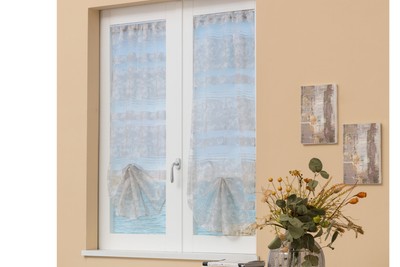 Tendina a Vetro Regolabili Palloncini Multicolore cm 60x150 Linea oro Coppia Tendine Tenda a Vetro 