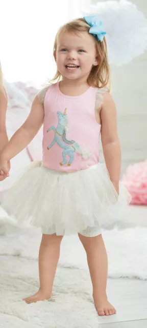 NWT Mud Pie Baby Girl's Unicorn Tank & Tutu Skirt Set, 12-18 Months