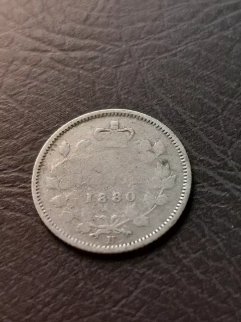 1880 Canada 5 Cent Victoria Canadian Silver Five Cent Coin